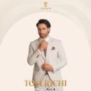 Men's Beige Formal Suit | Three-Piece Classic Design