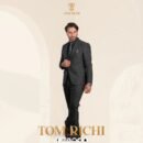 Men's Charcoal Pinstripe Suit | Classic Business Style