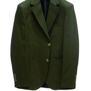 Dark olive green blazer – strong and confident tone