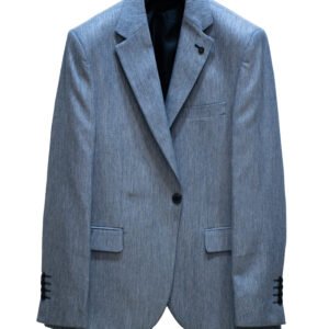 Soft blue-grey blazer – modern and clean.