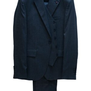 Dark petrol blue three-piece suit